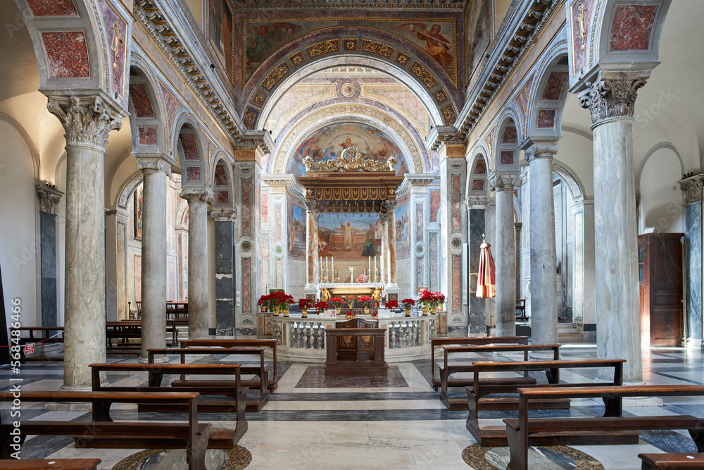 Basilica di San Nicola Medieval Church in Rome, Italy
