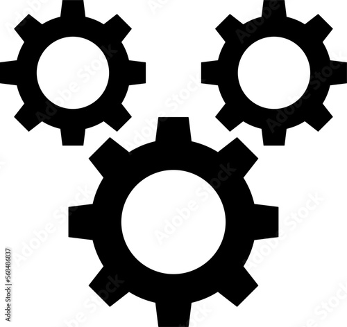 Gear Wheel or Cogwheel Industrial Machinery and Engine Symbol Icon. Vector Image.