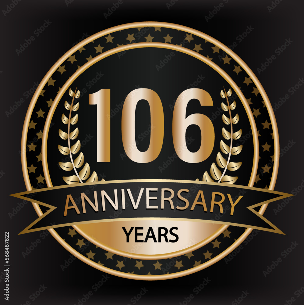 Gradient vector 106 year anniversary and anniversary Gradient vector 106 year anniversary and anniversary