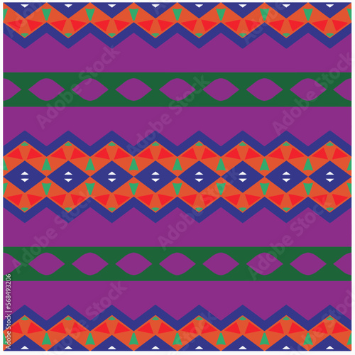 Vector geometric ornament in ethnic style. Seamless pattern with abstract shapes, repeat tiles. Repeating pattern for decor, fabric,textile and fabric.