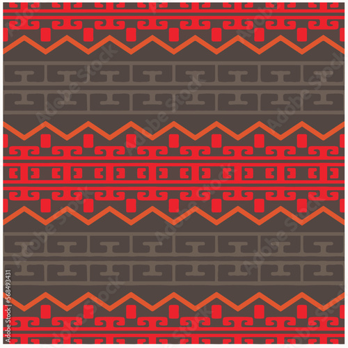 Vector geometric ornament in ethnic style. Seamless pattern with abstract shapes, repeat tiles. Repeating pattern for decor, fabric,textile and fabric.