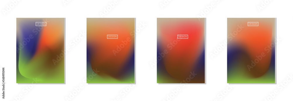 collection of abstract backgrounds with beautiful gradation colors, colorful backgrounds for poster flyer banner backdrop.vertical banner.cool fluid background vector illustration.