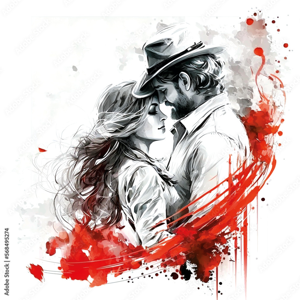 Fototapeta premium Valentinstag-Karte - Liebe, Valentin, Herz - Generative AI