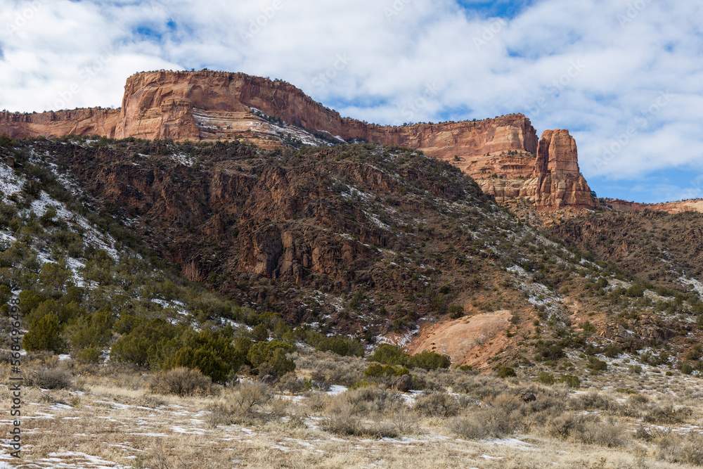 Rock formation in the Colorado National Monument seen from the White Rocks area