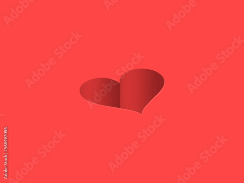 Hueco con forma de corazón.