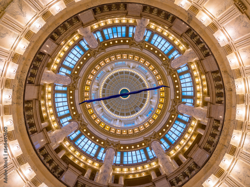 Inside dome of the Idaho State Capital building