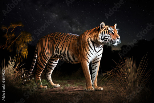 portrait of a tiger- Created with Generative AI Technology © Faris
