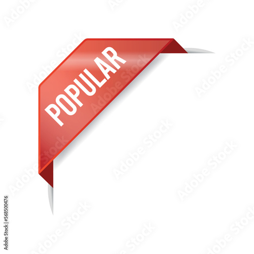 Popular Advertisement Corner Banner Vector Template