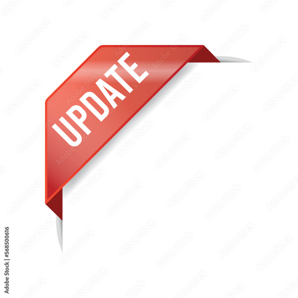 Update Advertisement Corner Banner Vector Template Update Advertisement Corner Banner Vector Template