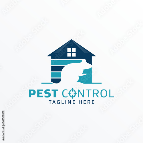 Pest control logo vector illustration
