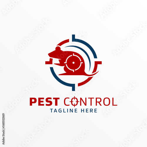 Pest control logo vector illustration