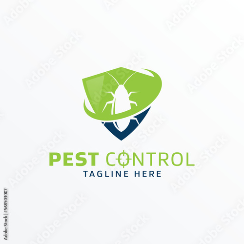 Pest control logo vector illustration