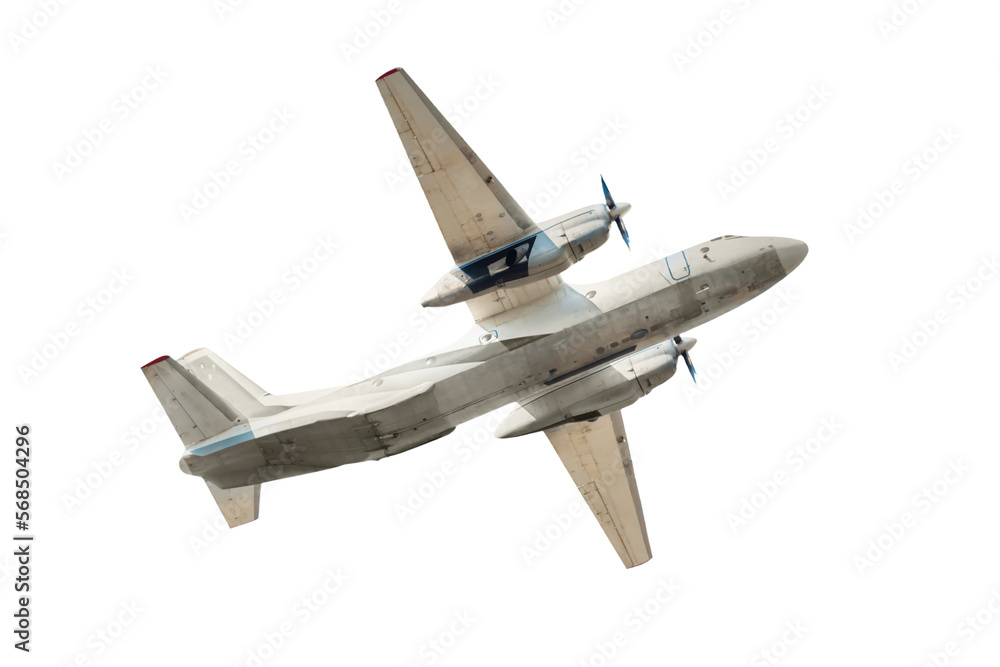Airplane plane flight propeller jet in PNG isolated on transparent background