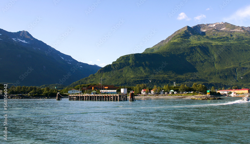 The Valdez, Alaska, Oil Terminals for Ships to Load Crude from the Alaska Pipeline