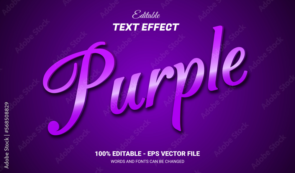 purple editable text effect elegant style purple editable text effect elegant style