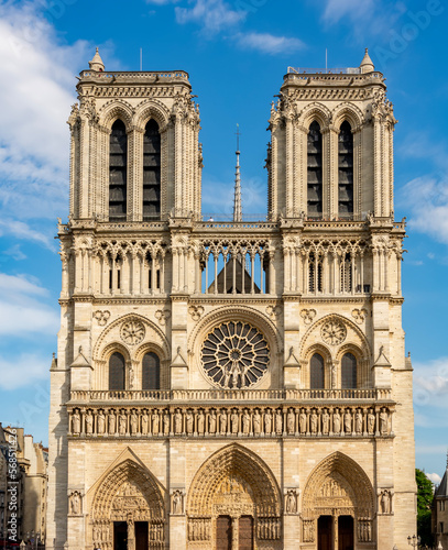 Notre-Dame de Paris cathedral on Cite island, France
