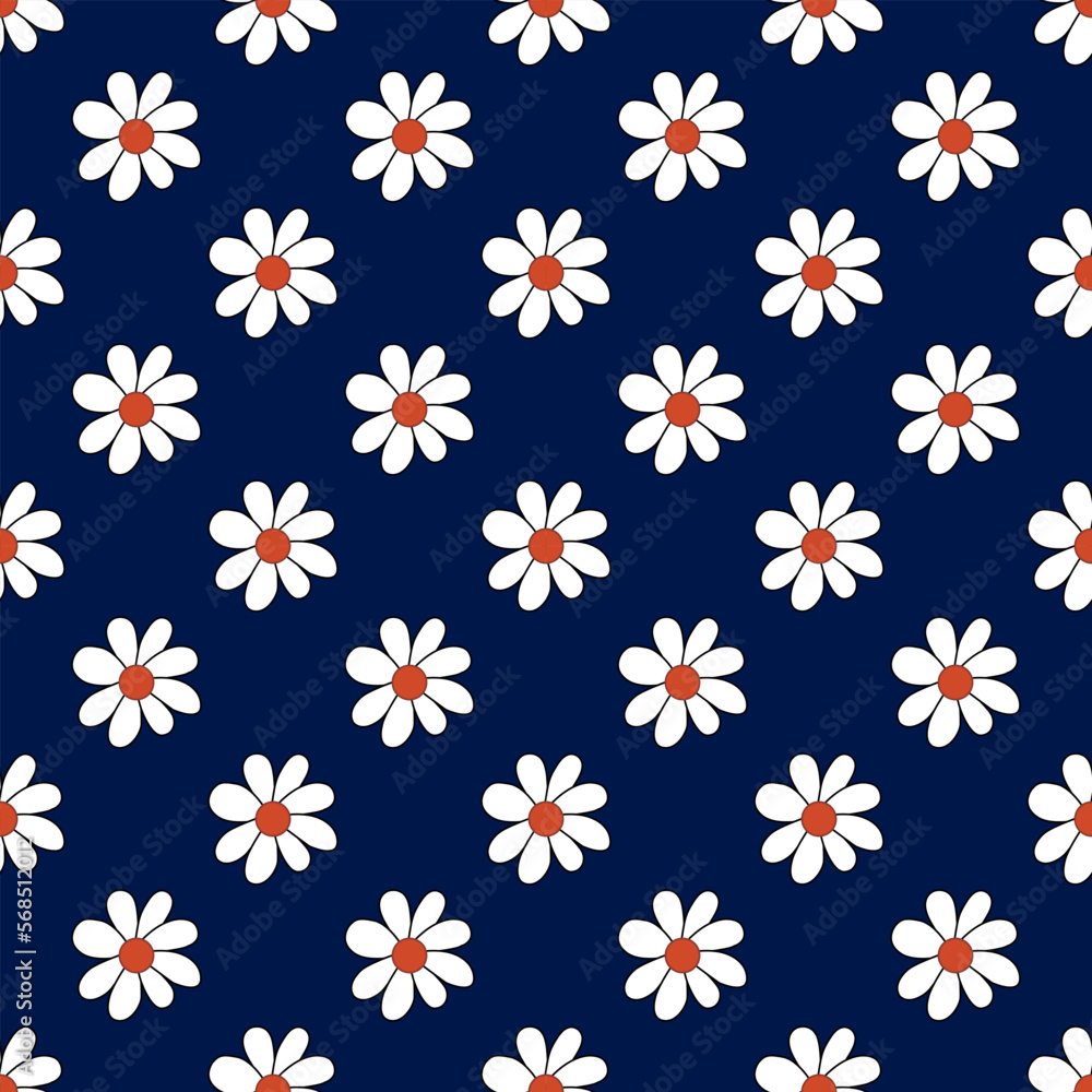 Vector floral pattern with flowers. Vector floral pattern with flowers.
