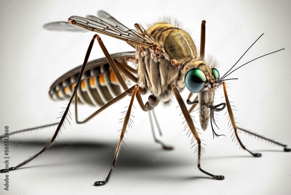 Fototapeta premium Close-up von einer Mücke, Generative AI