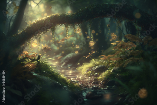 sunlight, fairy forest, octane render, ultrarealistic, dramatic, cinematic,