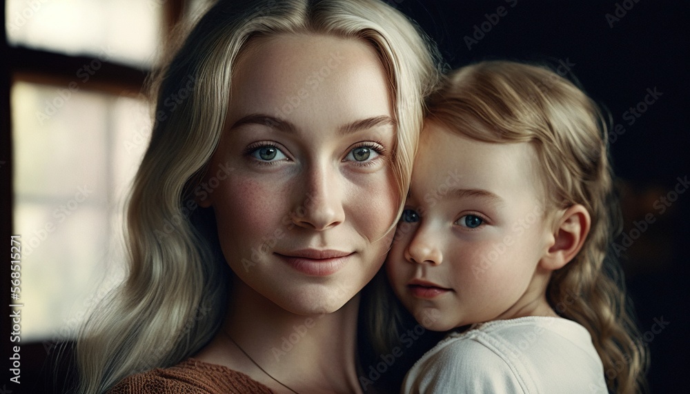 Happy Mother holding a child Mothers day generative ai Happy Mother holding a child Mothers day generative ai