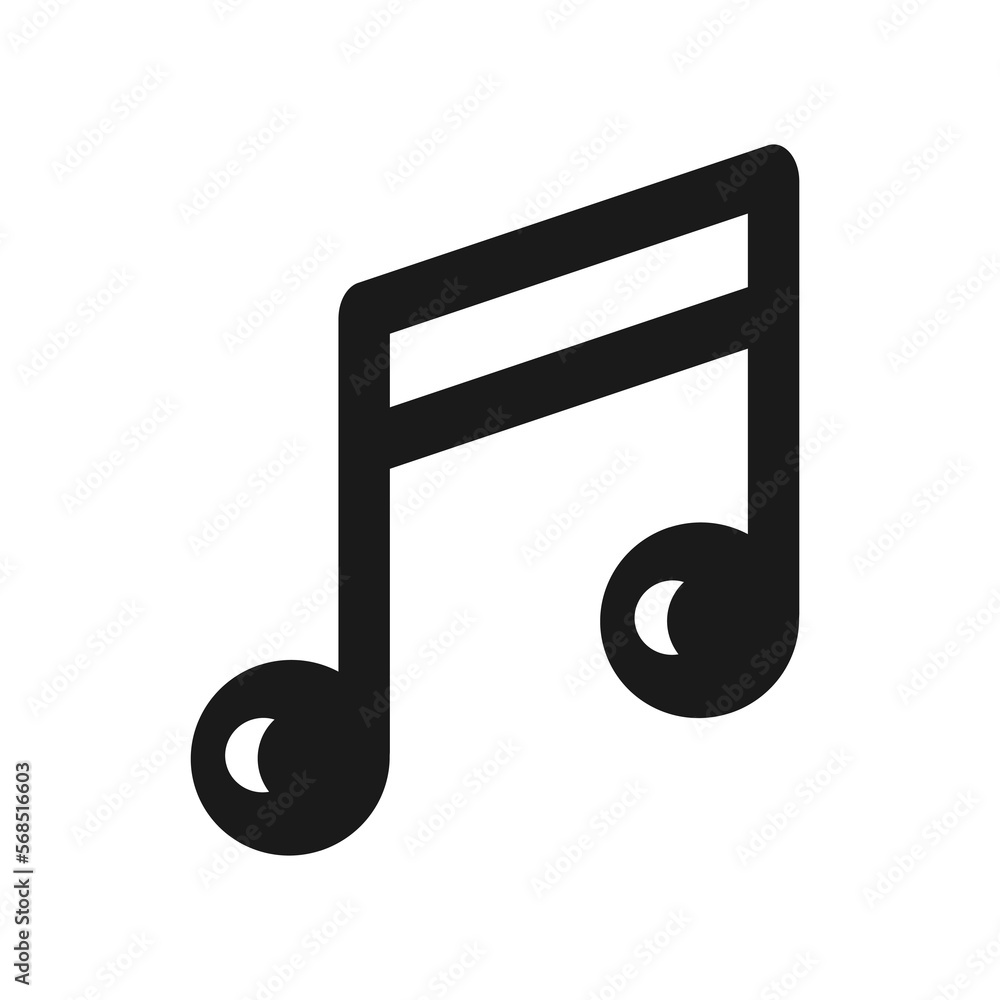 Vector illustration, musical note icon. Flat design. Vector illustration, musical note icon. Flat design.