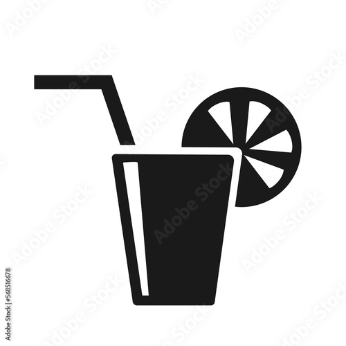 Vector illustration, juice citrus, icon. Flat design. 
