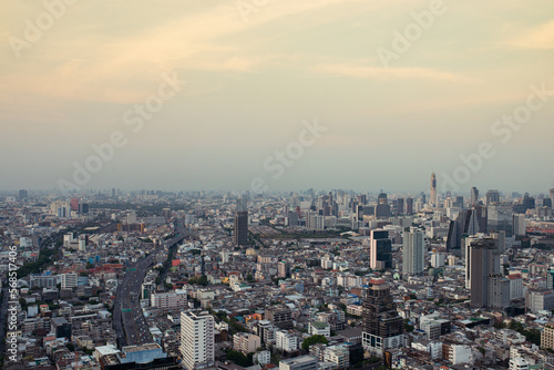 cityscape Bangkok, big city view