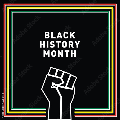 Black history month fist vector illustration