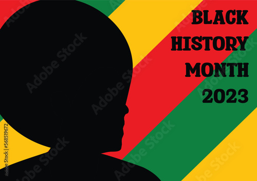 Black History Month 2023 Afro vector illustration
