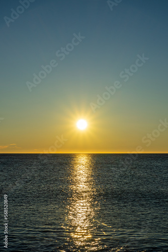 Sunrise over Mediterranean Sea  Costa del Sol  Malaga  Spain 