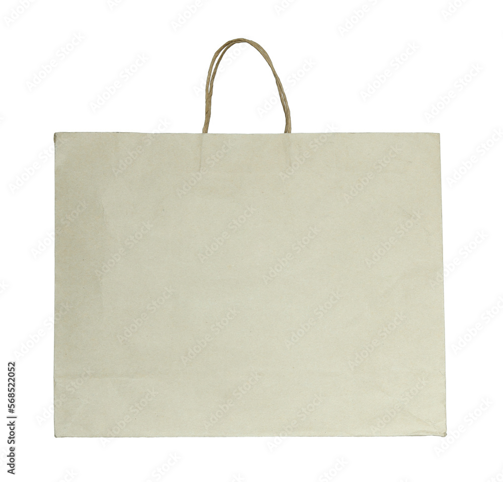 Brown paper bag isolated with clipping path for mockup Brown paper bag isolated with clipping path for mockup