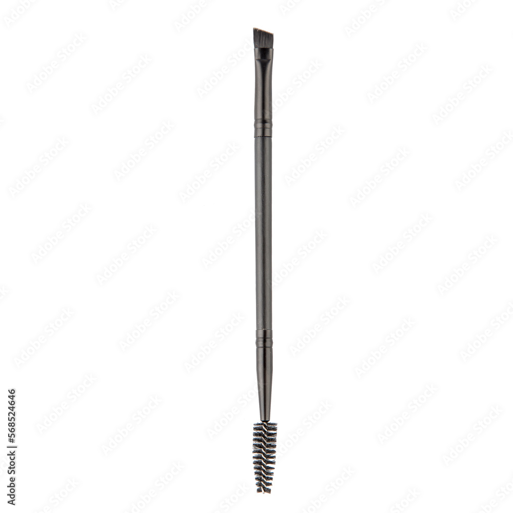The brush for cosmetics is isolated on a white The brush for cosmetics is isolated on a white