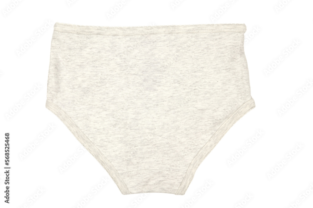 Striped colored baby briefs isolated on white