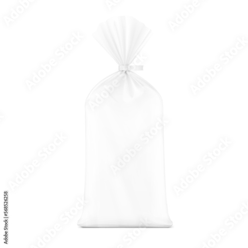 Realistic bag mockup. Vector illustration isolated on white background ready and simple to use for your design. Mockup will make the presentation look as realistic as possible. EPS10.	