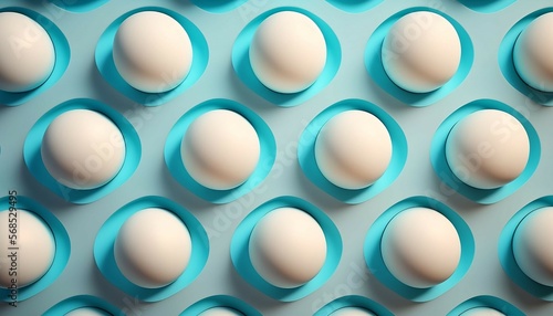 grid of eggs