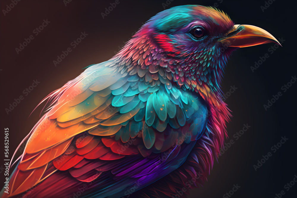 Fototapeta premium blue and yellow macaw - created with generative AI