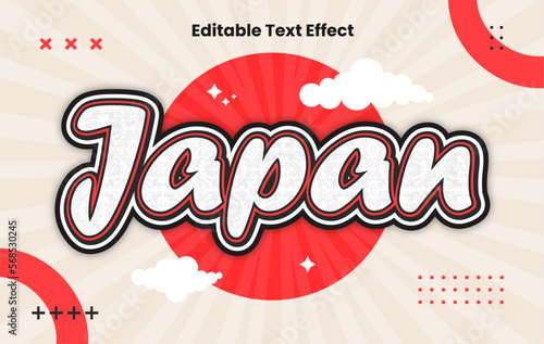 Editable texty effect in japanese style background