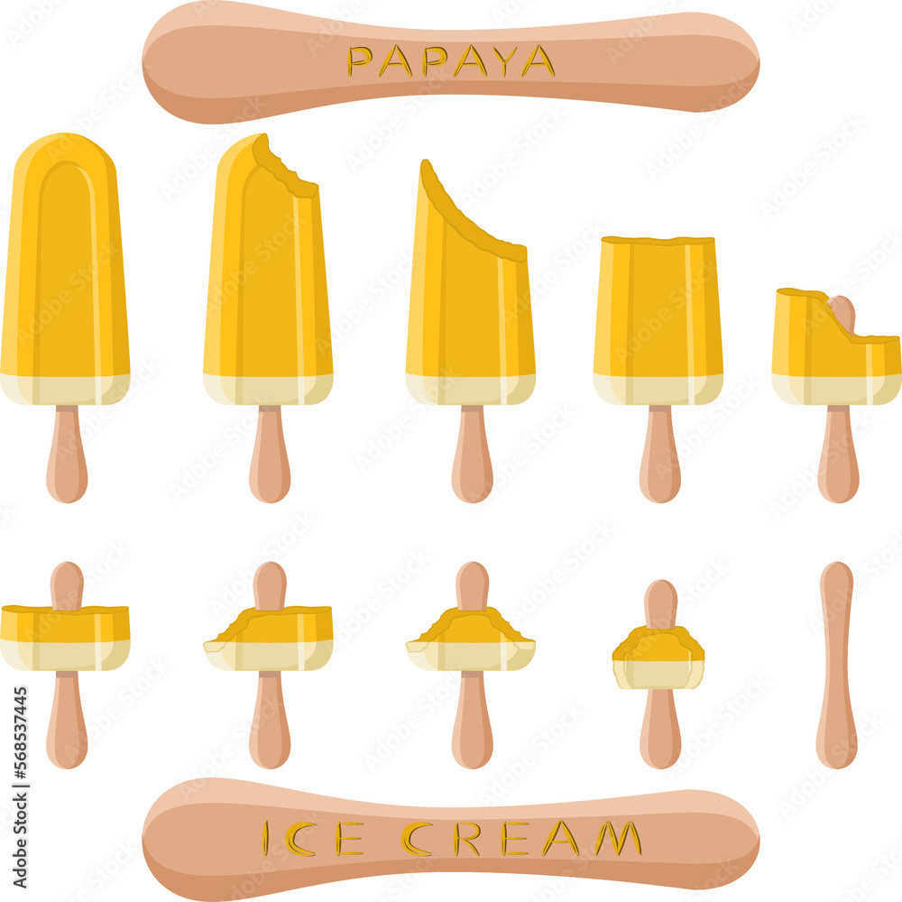 Big set various sweet tasty natural ice cream Big set various sweet tasty natural ice cream