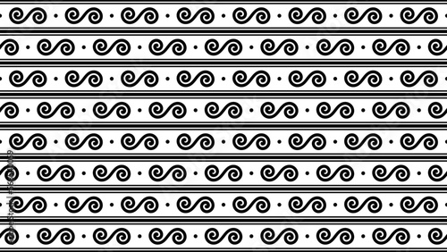 Ancient Mexican Tribal Seamless Pattern With Mesoamerican Xonecuilli Motif