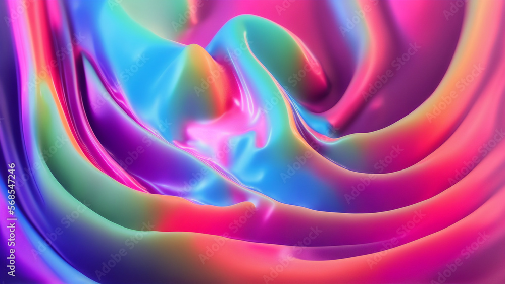 Colorful abstract liquid paint, Generative AI