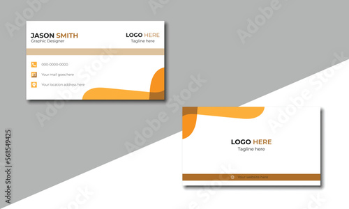 Clean and simple business card layout, creative and professional business card design, visiting card, minimal business card mockup