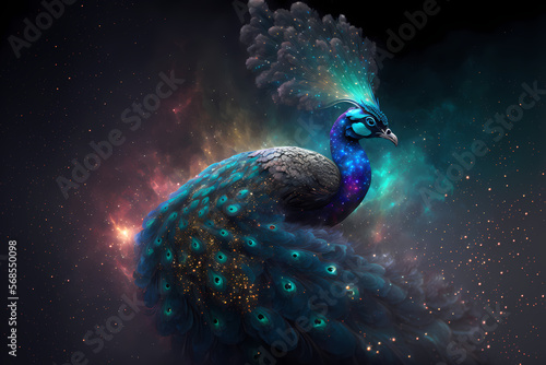 Spirit animal - Peacock, Generative AI photo