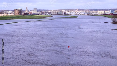 High water level in the River Rhine, Arnhem, Netherlands photo