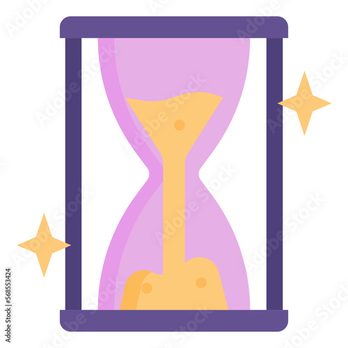 sand clock flat icon