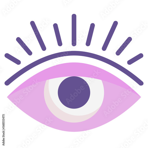 boho evil eye flat icon