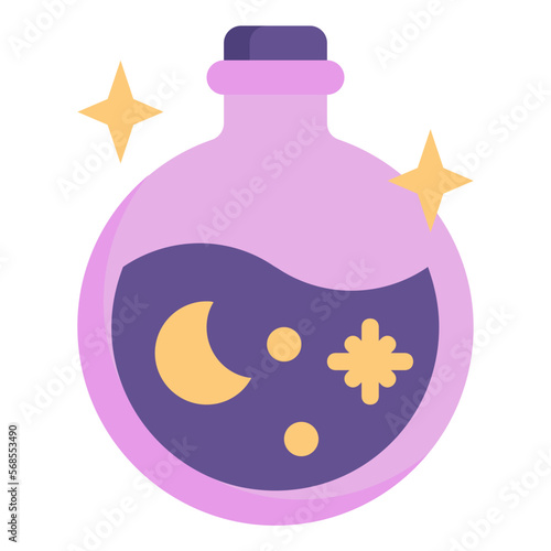 bottle magic flat icon
