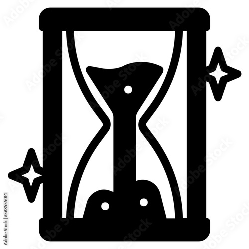 sand clock glyph icon