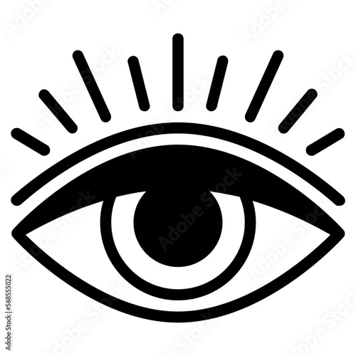 boho evil eye glyph icon