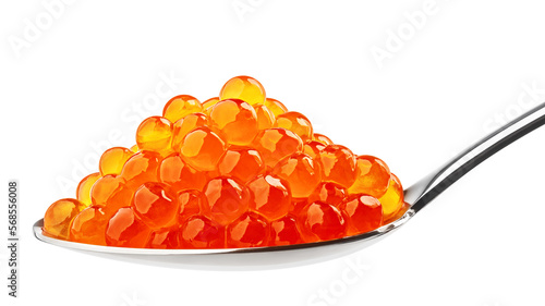red Caviar, isolated on white background, clipping path, full depth of field