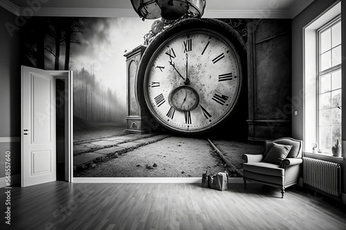 time is time - wallpaper about time, or the past and the present, black and white
